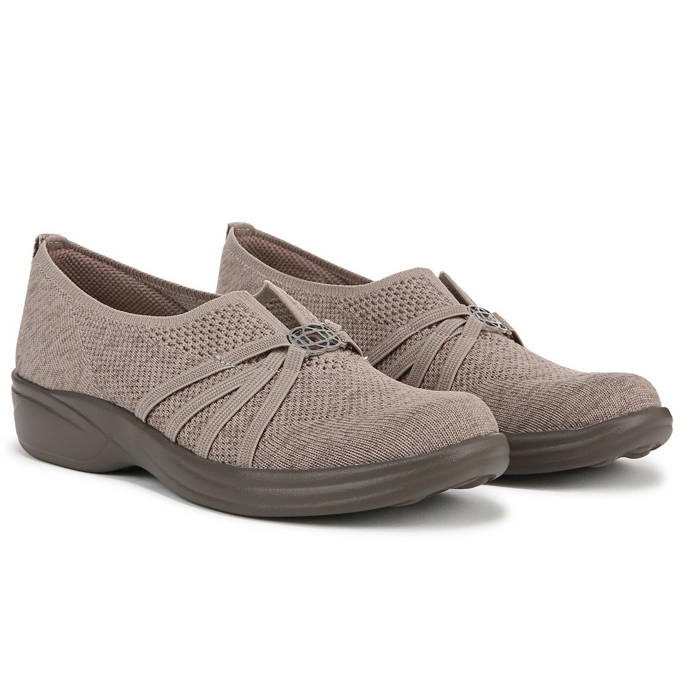 LifeStride with Bzees Niche Knit Slip On Shoes Taupe J4194F1200 Womens 11 M NEW